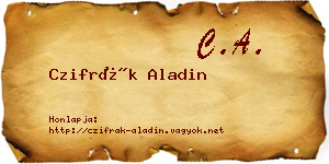 Czifrák Aladin névjegykártya